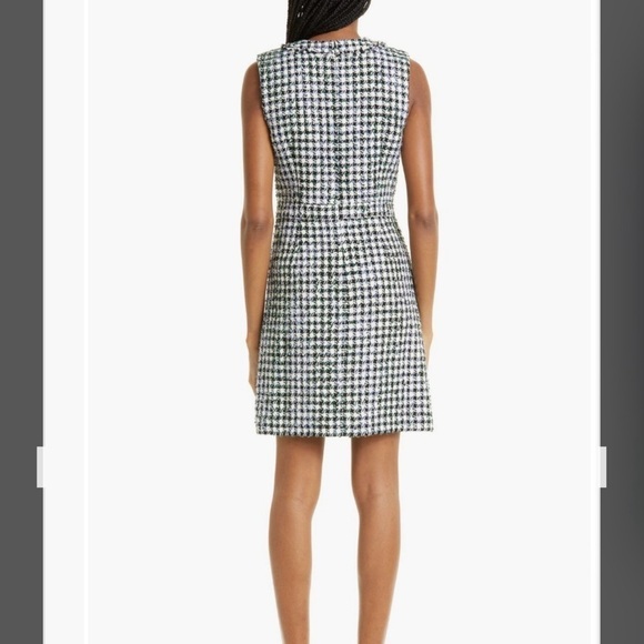 Veronica Beard Julie Sleeveless Tweed Dress in Blue/Pinegrove Multi Size 6 - Picture 2 of 14